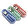 2 Pcs Children Spoon Forks Box Kids Stainless Steel Kids Cutlery Portable Baby Feeding Utensils Baby Spoons Baby Tableware Set