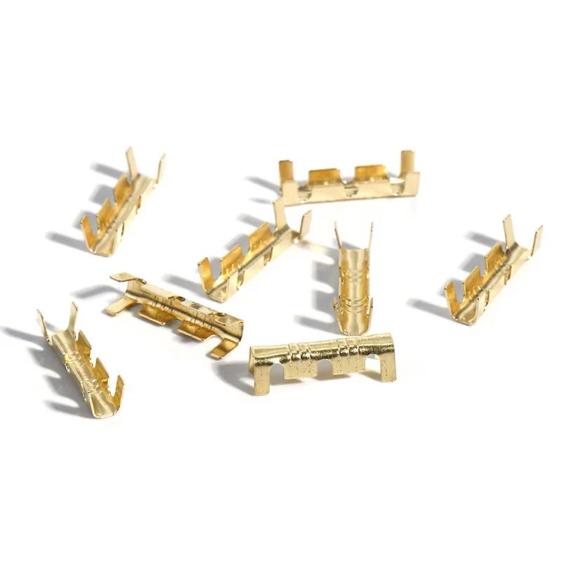 30/100pcs 453u Type 0.3-1.5mm2 Terminal Connector Dual Interface Terminal Electronic High Precision Yellow Copper