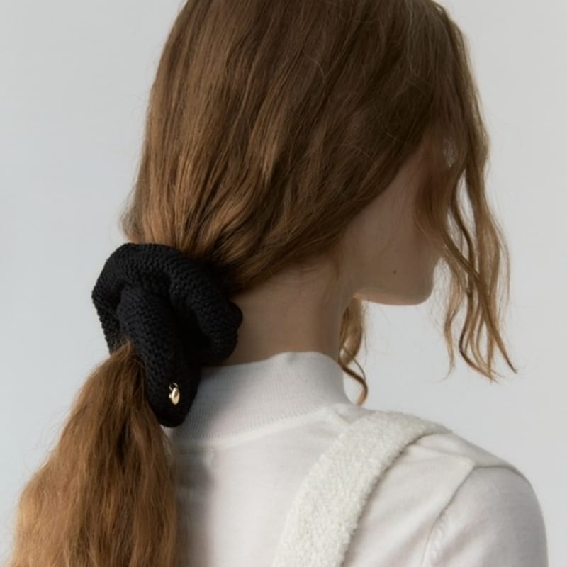 DEPOUND Knit Scrunchie - Black