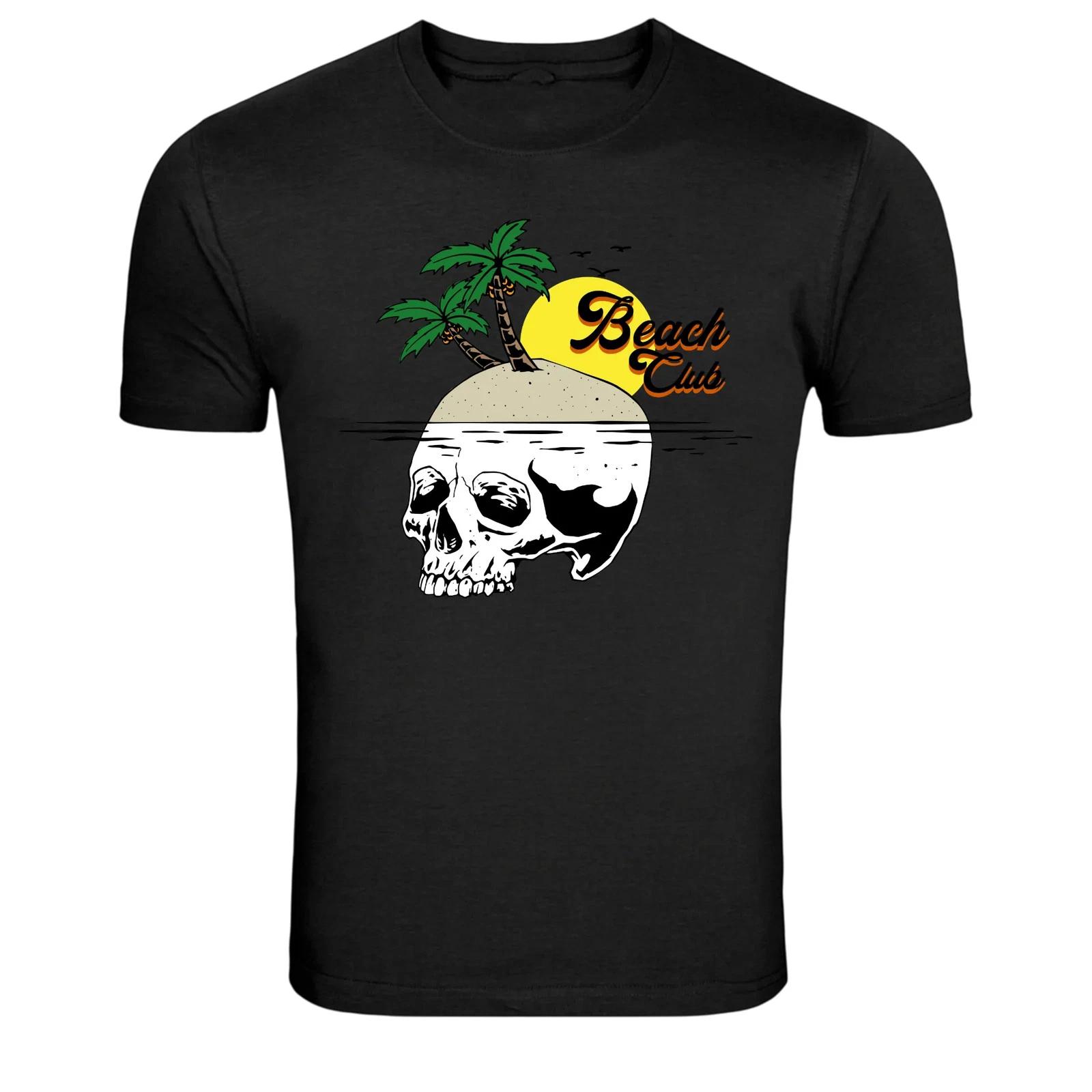 Beach Club Skull Island Sunset Graphic T-Shirt XXXL