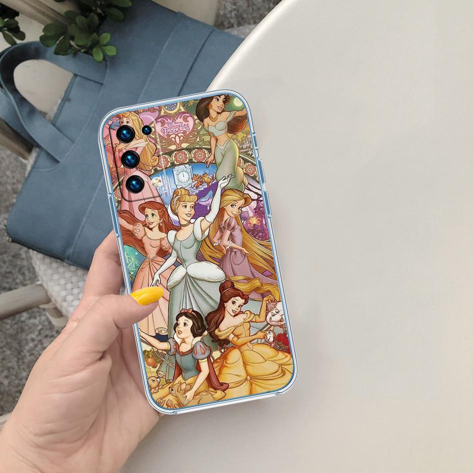 CJ42 Disney Princess Soft Shell Transparent Phone Case for Samsung Galaxy A04 A04S A14 A23 A34 A54 M23 M33 M52 M53
