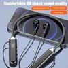 LED Digital Display Wireless Neckband Bluetooth Earphones Hanging Neck Bluetooth Headset  Universal