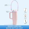 Water Bottle Handle - Soft Silicone Holder Sling Lanyard Fits Most 8-40oz Bottles Cup Holders 5
