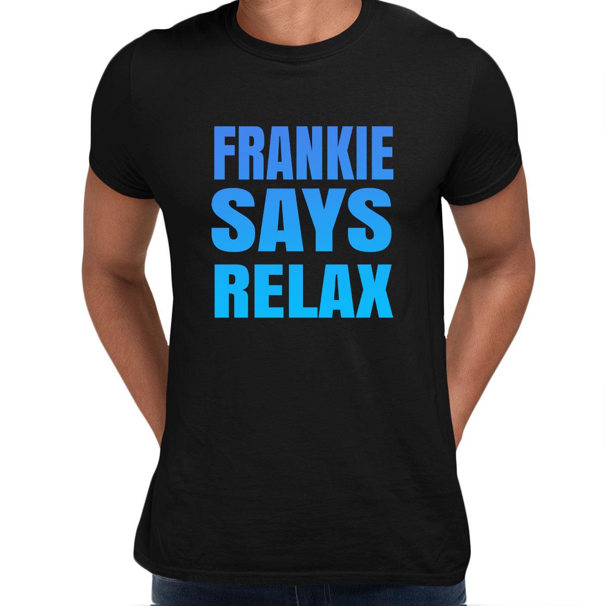 

Frankie Says Relax T-Shirt 80s London UK Hollywood Tee Retro Soho Music Tees Blue Unisex Tops XXXL чорний