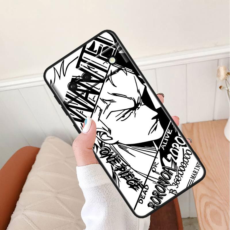 Luffys-Zoros O-nes P-ieces Stoßfeste Abdeckung für Google Pixel 8 7A 6A 5A 5 4 4A XL Pro 5G Schwarze Telefonhülle Weiche Fundas Capa