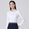 Teluoman Women's Long-Sleeve Non-Iron Business Shirt