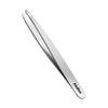 AioBos tweezers angled tips precision heat-treated sandblasted eyebrow plucking nose hair beard thorn removal unisex storage case easily accurately