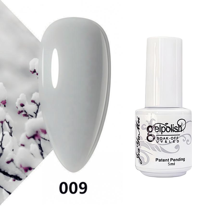 GELPOLISH Nail Art Set: Base, Top Coat, Transparent & White Gel Polishes