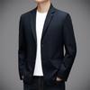 Suit Men's Autumn and Winter New Middle-aged Men's Fashion Casual Plaid Versatile Single-piece Suit Trendy Slim Jacket
