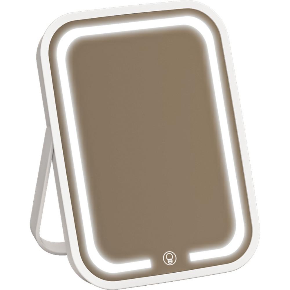 Touch Control LED Lighted Mirror Rechargeable Portable Vanity Mirror  Home белый
