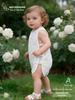 Newborn Summer Cotton Gauze Air Conditioning Suit: One-Piece Pajamas with Belly Protection