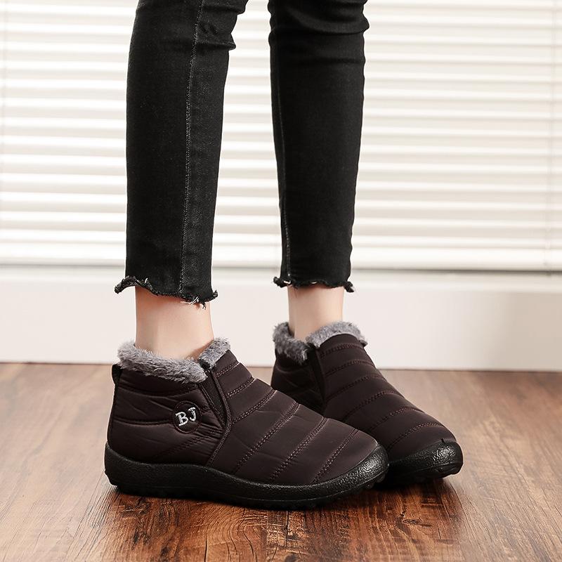 Large Size Cotton Shoes for Women In Winter Plus Velvet Thickened Women's Snow Boots for Men and Women Same Low-top Warm Cotton Boots