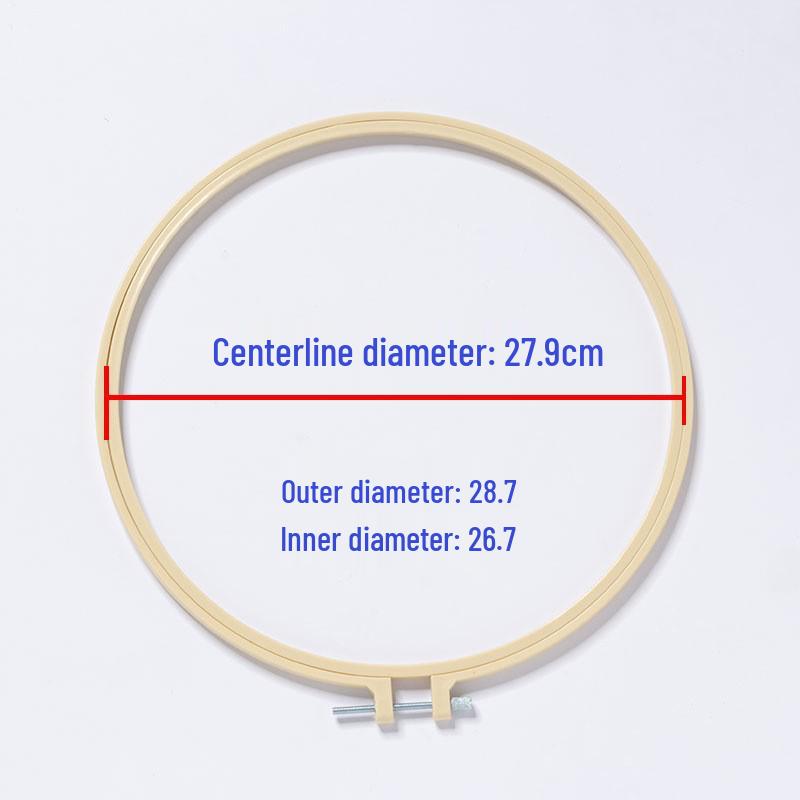 Multi-Size Beige Bamboo-Look Metal Embroidery Hoop for DIY Flower and Cross Stitch Projects