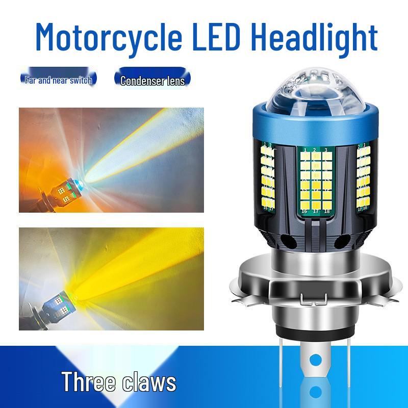 Universelle LED-Motorrad-Scheinwerferlampe, Super Hell 12V-80V, Fernlicht/Abblendlicht, Zweipolig/Dreipolig H4 Modifikation