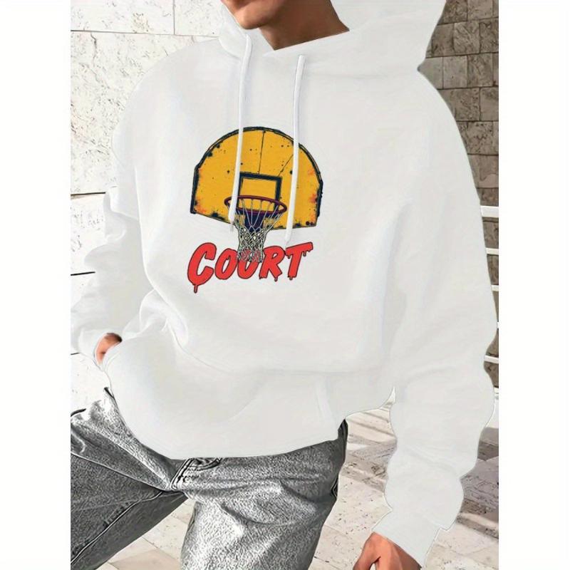 Vintage Washed & Velcro Adjustable Hood, Men's Hooded Sweatshirt, Great for Coffee Dates & Retro Looks