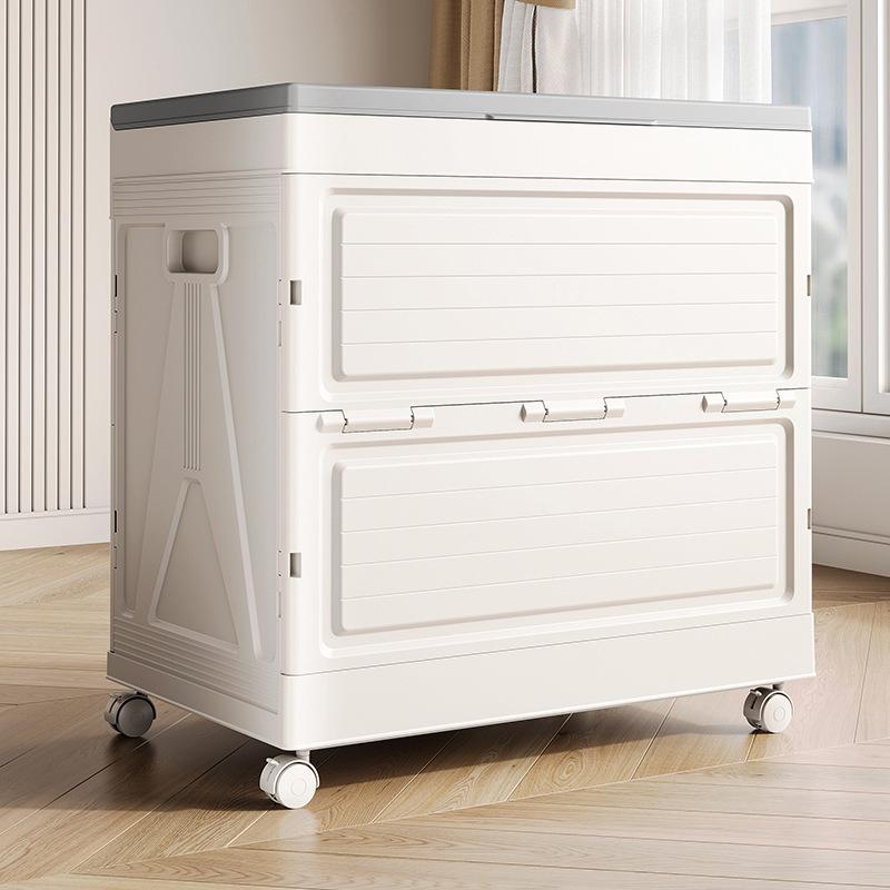 Folding Storage Box Wheel Drawer Boxes Multifunctional Large Plastic Organizer Case Modern Household Moving Bedside Cabinets