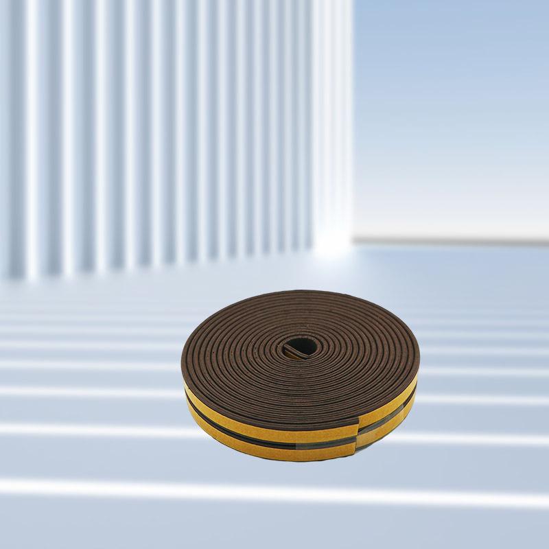 Self-Adhesive Soundproof Door and Window Sealing Strip, 9x2mm, Windproof and Insulating