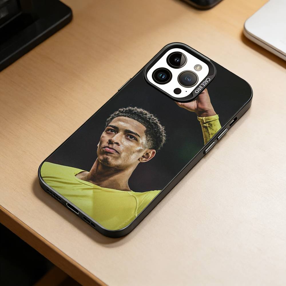Football J-Jude Bellingham  Phone Case For iPhone 17,16,15,14,13,12,11 Plus,Pro Max,XS,Colorful Silver Phone case Funda Cover iPhone15promax
