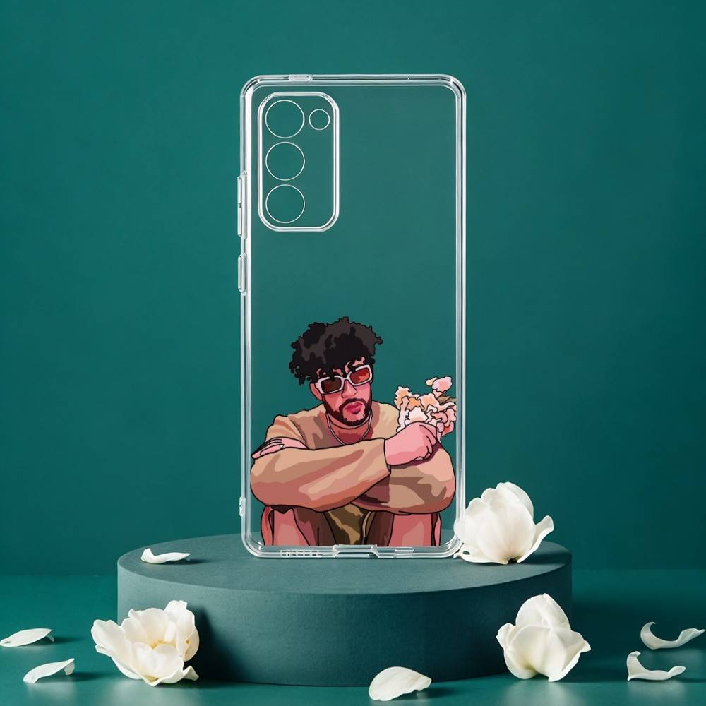 

B-Bad B-Bunnys A-Art Phone Case For Samsung Galaxy S24 S25 S23 S22 S21 Plus S24 S25 Transparent Cover Case Samsung S24