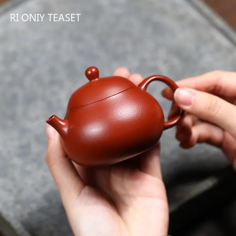 90ml Yixing Purple Clay Teapot Famous Handmade Small Capacity Tea Pot Beauty Tea Infuser Kettle Chinese Zisha Tea Set Gifts