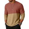 Men's  Sports  Leisure  Waverg  Round  Neck  Three-Quarter Sleeves  T-Shirt
