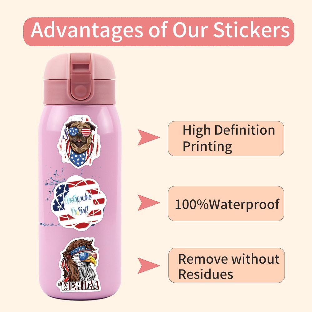 55 New Independence Day Graffiti Stickers Decorate Suitcase Water Cup Stickers