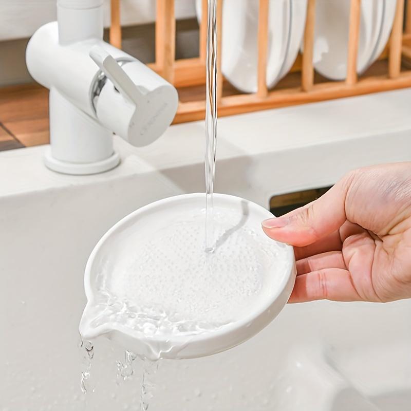 1 Pc White Ceramic Garlic and Ginger Grater Plate for Potato Mash, Vegetable and Fruit Puree, Manual Grinding Dish