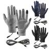 5V Beheizte Handschuhe Herren Damen Elektrische Thermische Winddichte Handschuhe 3 Temperatureinstellungen Wiederaufladbare Handwärmer Touchscreen-Handschuhe zum Skifahren Radfahren