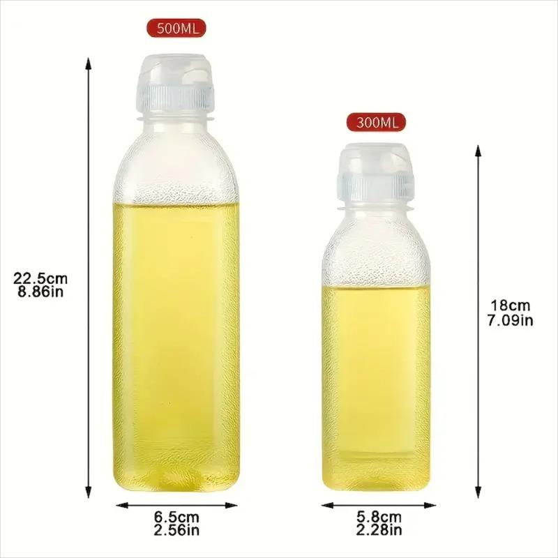 Oil Bottles 300/500 Ml, Vinegar Olive Oil Dispenser,Oil Bottle Container, Easy Clean,Squeeze Bottle