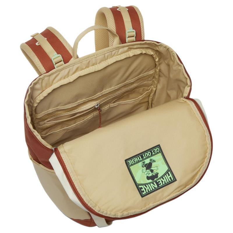 Nike Polyester Nylon Blend Backpack Unisex Bright Day Colorful Hemp With Misty Green Casual