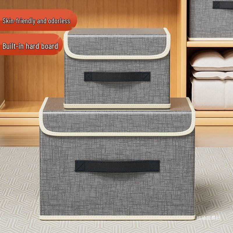 Dustproof Foldable Storage Box for Clothes, Toys, and Underwear - Large Bin for Bedroom Organization