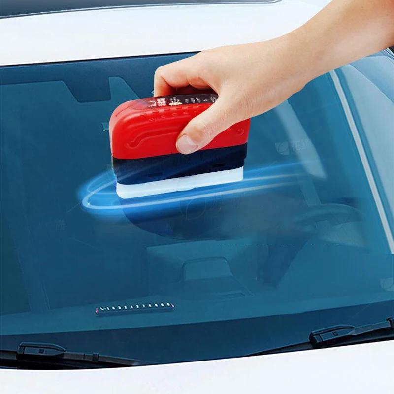 120ml Glasreinigerbürste für Auto-Windschutzscheibe Ölfilmentferner Automobilglas Schwammreinigung Polieren Pflege Wartungsbürste