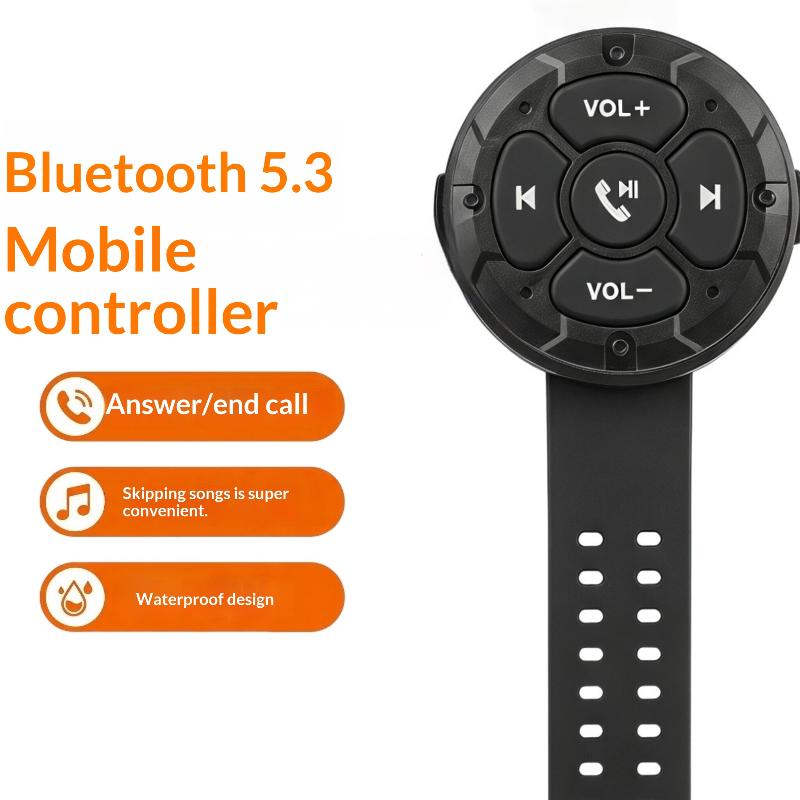 Wireless Bluetooth 5.3 Remote Media Controller Waterproof Handlebar Remote Control For Car Motorcycle And Bicycle