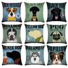 Gartensofa Auto Weicher Kissenbezug Vintage Bulldogge Süßer Hund Alphabet 70er