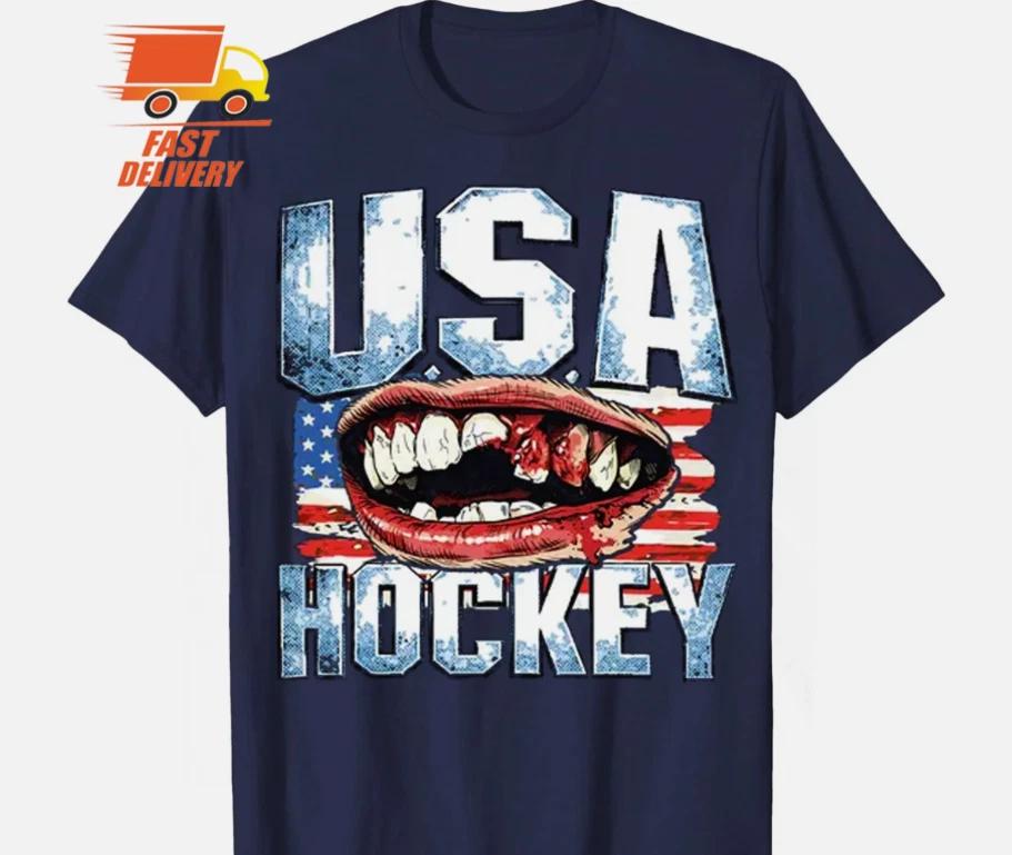 Jack Hughes Usa Gold Hockey T-Shirt XL