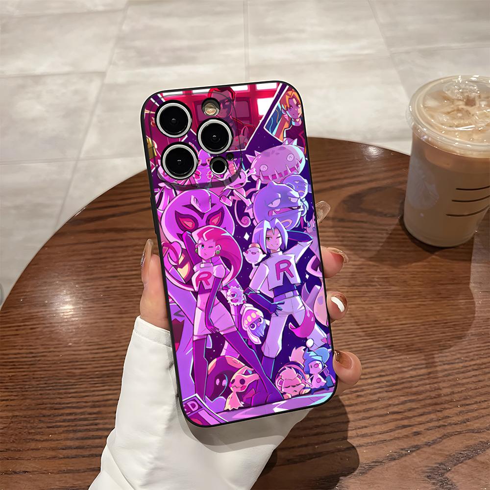 Cartoon Team Rocket Phone Case For Iphone 16 Pro Max 14 12 15 Plus 17 Pro Max 13 Pro 11 Xr X Xs 8 7 Plus Back Cover