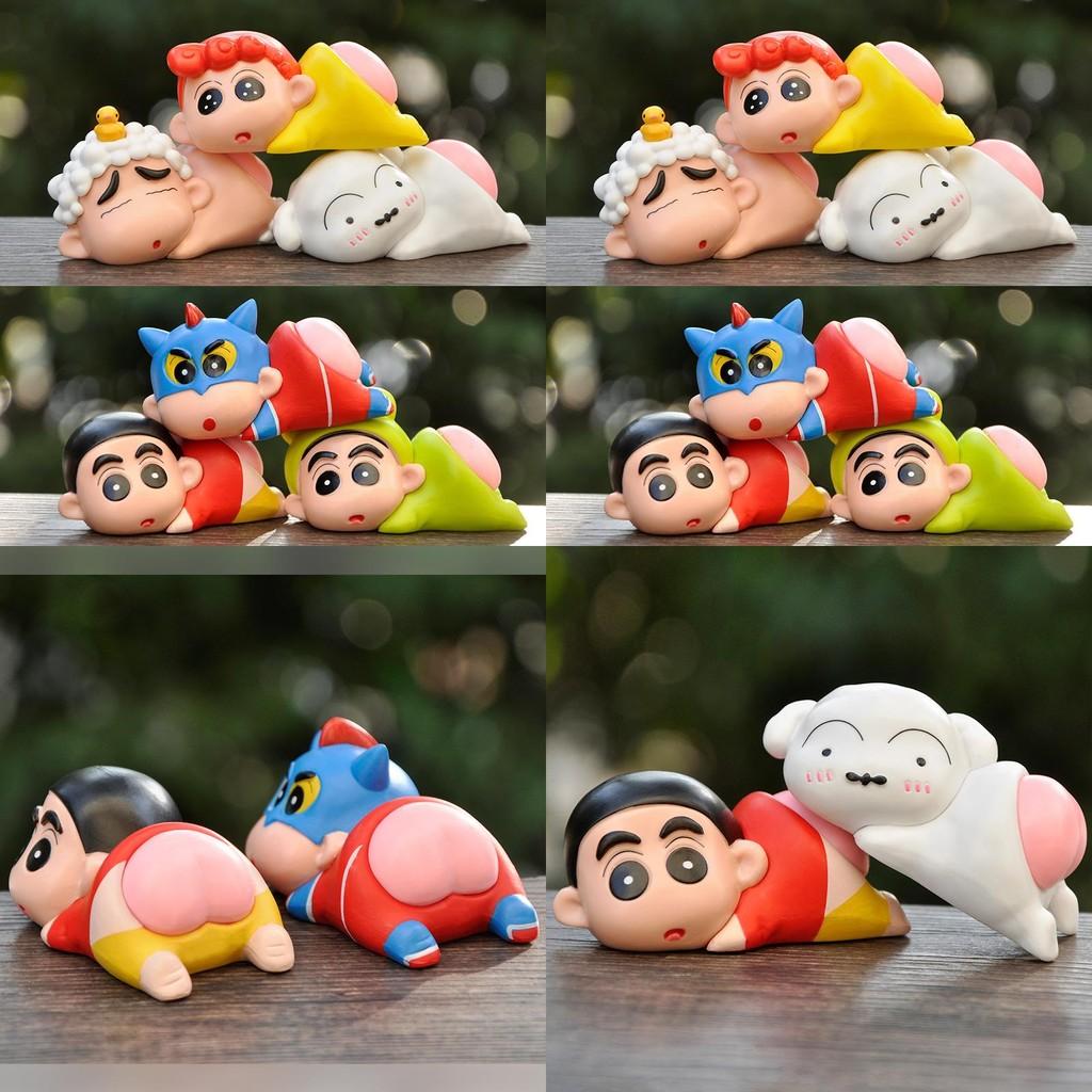 Crayon Shinchan Pvc Anime Figure Desk Ornament For Home Office Decor Special Characters Included