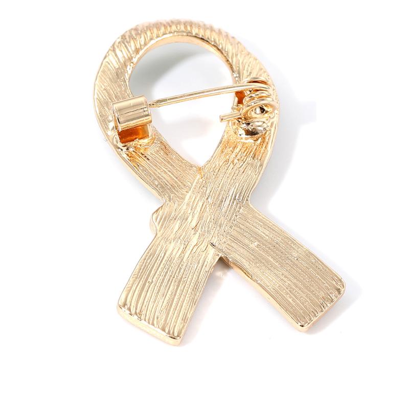 Sunflower Pattern Red Ribbon Theme Lapel Pins Green Disability In Visible Enamel Brooches For Disabled Person