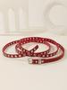 Solid Fashionable Color Porous Design Women Slim Waist Belt For Daily Wear