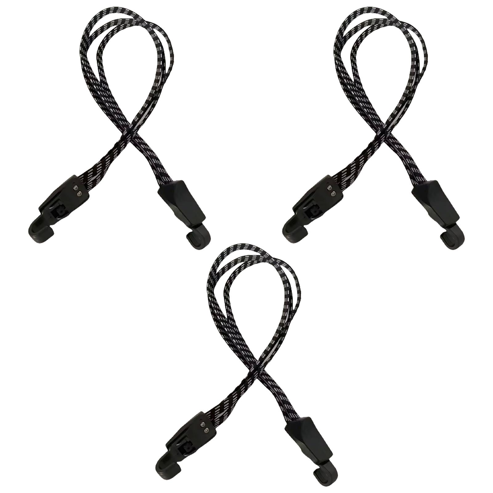 

3Pcs Bungee Cord Heavy Duty Straps Strong Elastic Tie Down Rope with Hooks Elastic Bicycles Luggage Rope Enduring 45CM