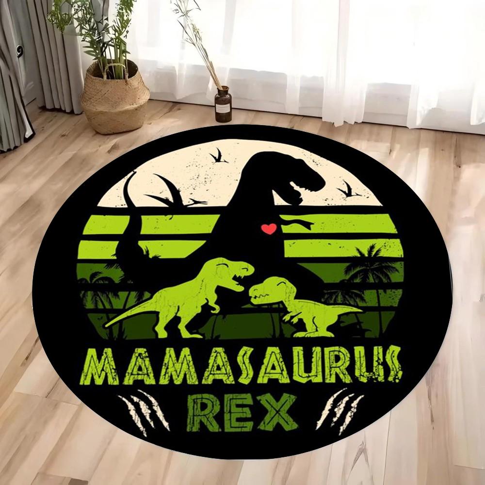 MINISO Disney JURASSIC PARK Dinosaur Round Carpet Non-slip Rugs for Home Living Room Rug Washable Bedroom Floor Mat Gift