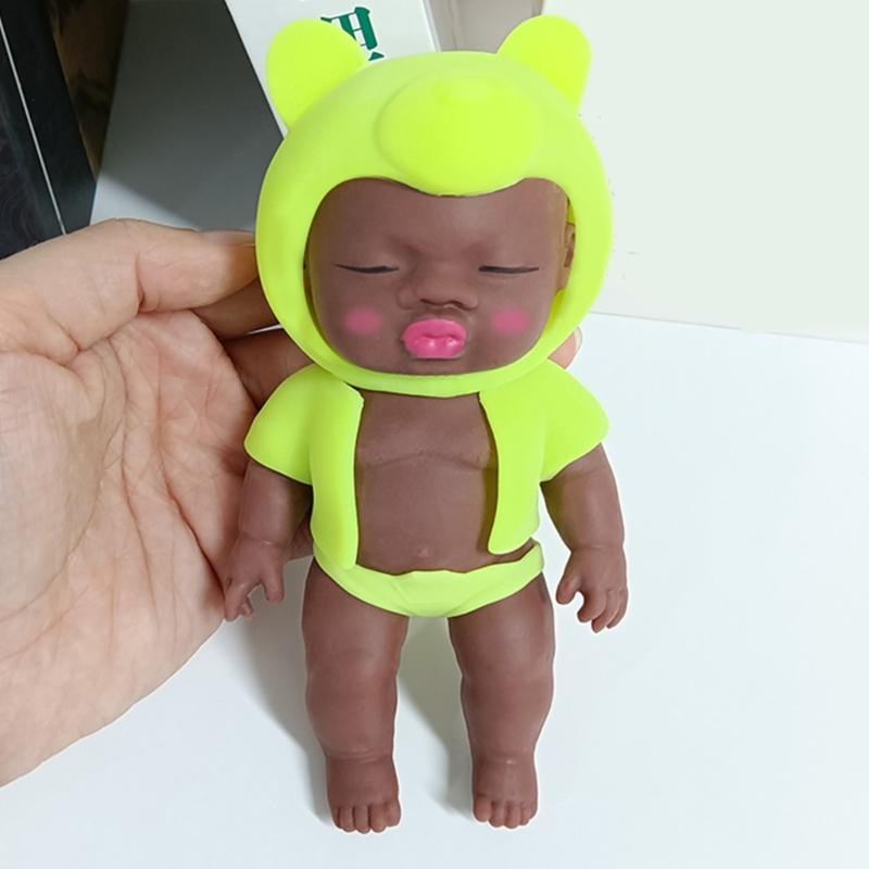 Squeeze African/Caucasian Doll Toy Stretch Doll Soft Stress Relieve Party Gift Pressure Release Office Anxiety Toy