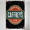 Vintage Caffrey's Brewing Company Metal Tin Sign Genuine Draught Established 197 Distressed Retro Wall Decor for Bar Cafe Man Ca