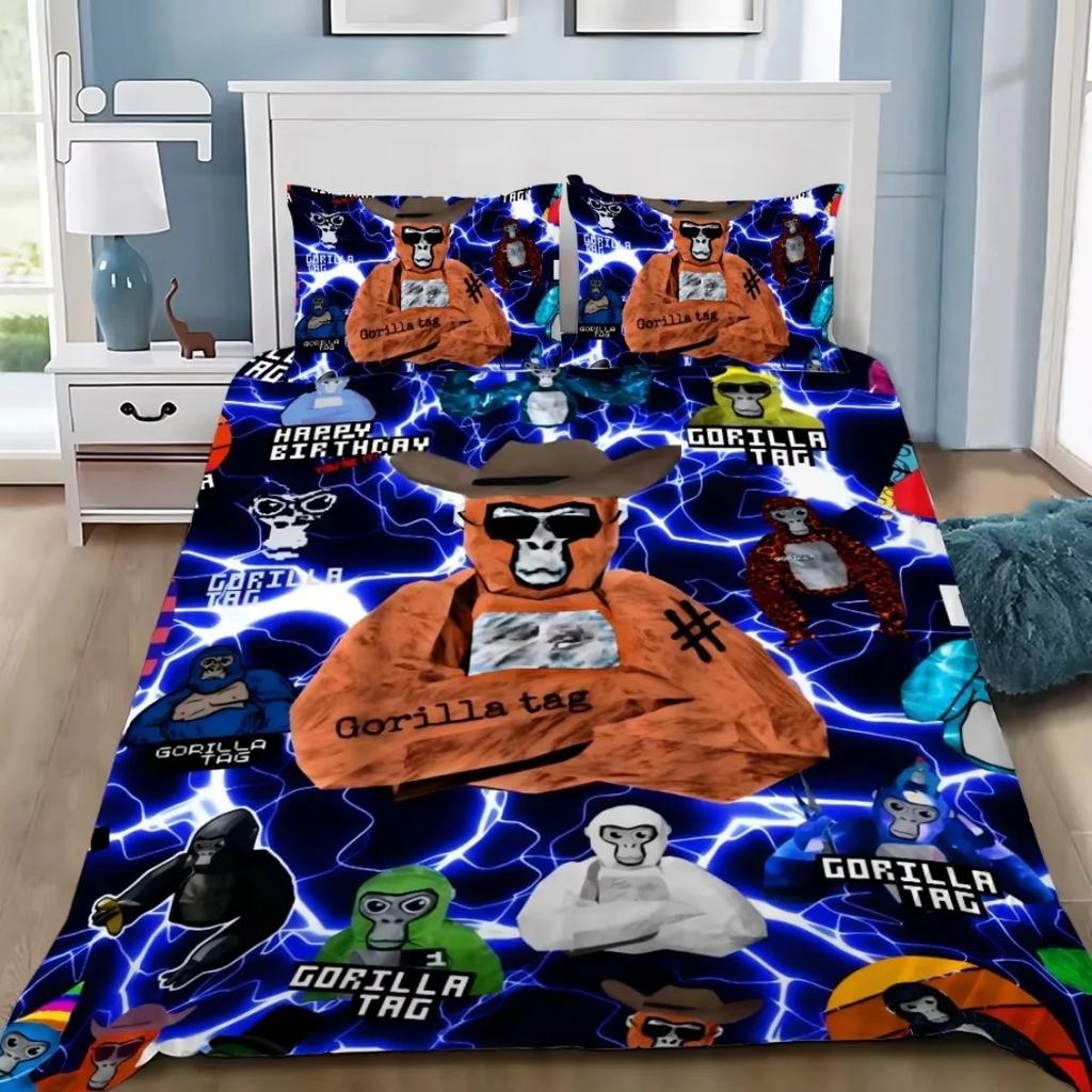 3D Printing Gorilla T-Tag Duvet Cover Pillow Case Sets Gorilla T-Tag Bedding Sets Children's Gifts Bedroom Decoration