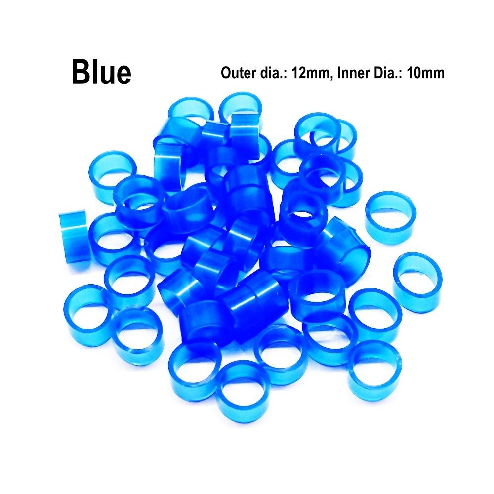 50 Stück oder 100 Stück Dental Universal-Farbcode-Ring aus Silikon, autoklavierbar, bunte Ringe für Handstücke oder Werkzeuge