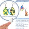 ABIY-60Pcs Sublimation Blank Earrings Unfinished Teardrop Heat Transfer Printing Earrings Pendant for Jewelry DIY Making