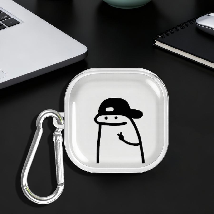 Clear Earphone Cases Cover With Hook Case For Samsung Galaxy Buds 4 Pro 3Pro 2Pro 3 FE Live 4Pro 2 Stickmans Love
