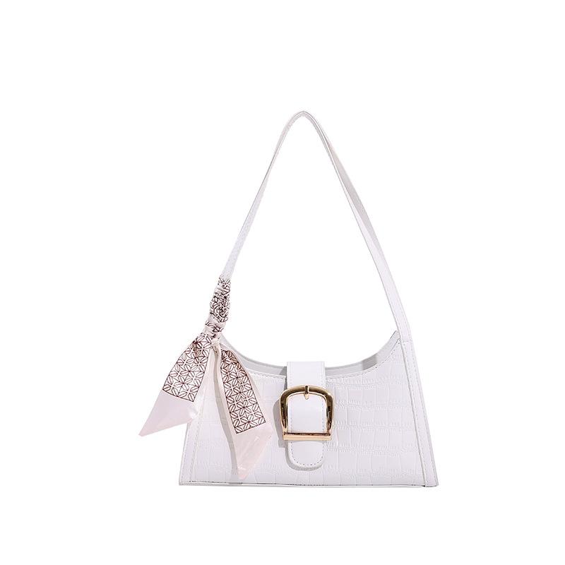 

Niche texture women s bag new crocodile pattern retro silk scarf shoulder bag versatile commuter underarm small bag crossbody one size fits all