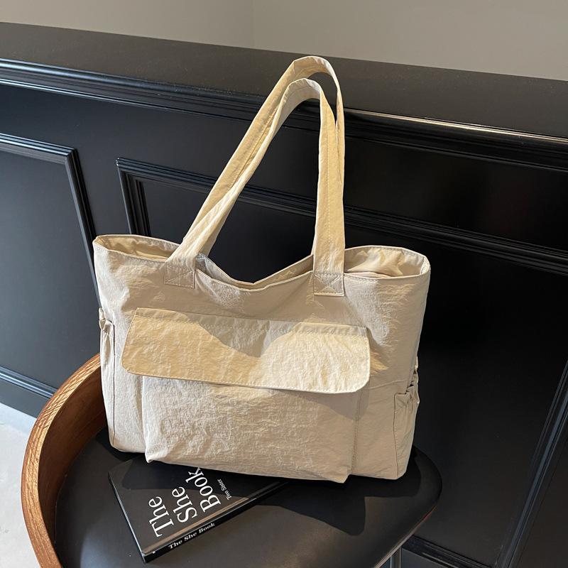 

Холщовая сумка-тоут большой вместимости, студенческая сумка через плечо для занятий, водонепроницаемая легкая сумочка, сумка для поездок на работу