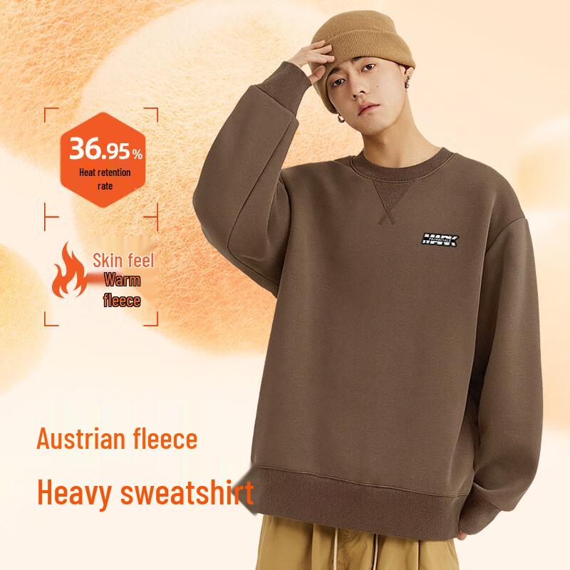 Mark Fairwhale Men's American Style Letter Print Fleece Sweatshirt